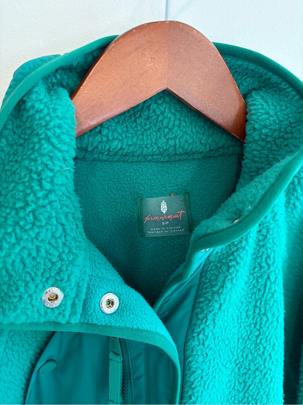 FP Movement Hit the Slopes Fleece Jacket Green Size Small NWOT - Picture 9 of 16